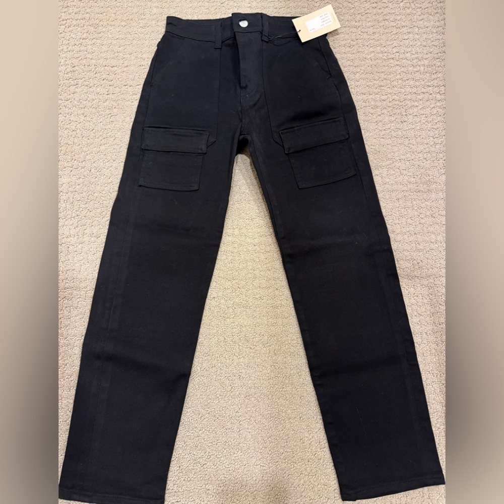 CQY amazing straight leg black jeans